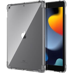 حافظة TiMOVO لجهاز iPad الجديد الجيل التاسع 2021/الجيل الثامن 2020/الجيل السابع 2019، غطاء حماية مرن وشفاف ومقاوم للصدمات من مادة TPU مناسب لجهاز iPad 10.2 بوصة - شفاف