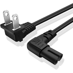 TNP 2 PRONG POWER CORM NEMA 1-15P إلى IEC320 C7 استبدال كابل الطاقة الأيمن لـ PS5 & PS4 ، سلك الطاقة لسلسلة XBOX S/X ، Xbox One S/X ، الطابعات ، LG ، Samsung ، TCL ، Apple TV ، 10 قدم ، أبيض