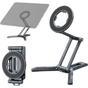 ترايبود الهاتف المغناطيسي الجيب مناسبة لـ iPhone 15/14/13/12 بالإضافة إلى Pro Max Series iPad Mini ، Mini Phone Stand يدعم أنماط سطح المكتب-105G فقط