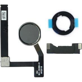 Asyun Home Button Flex Cable Assembly + Home Key Rubber Gasket وحامل المباريات لـ iPad Mini 5 7.9 "2019 A2124 A2125 A2126 A2133 (أبيض)