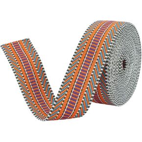 Benecreat 5 ياردات Jacquard حزام ، 1.5 بوصة حزام حزام البوليستر خياطة شريط الحزام المنسوج من أجل سوار ملحقات الملابس