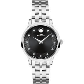 Movado 1881 Women's Watch - Swiss Automatic Movement, Stainless Steel Link Bracelet with Diamonds - 3 ATM Water Resistance - Luxury Fashion Timepiece for Her - 30mm in Kuwait