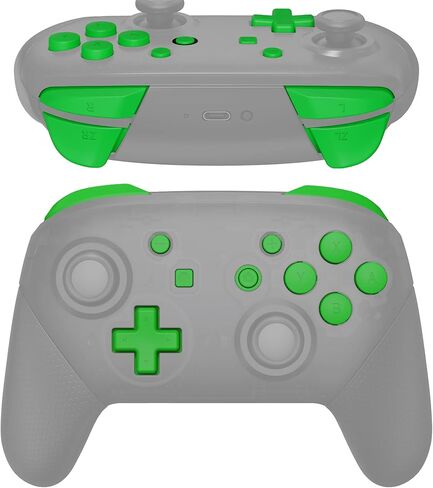 eXtremeRate Mint Green Repair ABXY D-pad ZR ZL L R Keys for Nintendo Switch Pro Controller, Glossy DIY Replacement Full Set Buttons with Tools for Nintendo Switch Pro - Controller NOT Included in Saudi Arabia