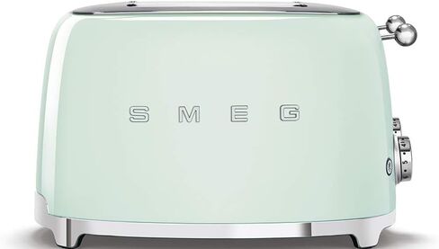 Smeg 50's Style Retro Aesthetic 4 Slice Toaster 6 Presets Extra Wide Slots Cream TSF03CRUS in Kuwait