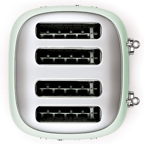 Smeg 50's Style Retro Aesthetic 4 Slice Toaster 6 Presets Extra Wide Slots Cream TSF03CRUS in Kuwait