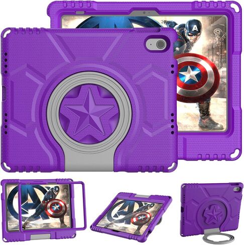 Dicekoo Kids Case for iPad 10th Generation 10.9 Inch 2022 إصدار ، مع حامي شاشة مدمج مقبض مقبض الصدمات Kickstand Cover for Apple iPad 10 Gen 10.9 " - Blue in Kuwait