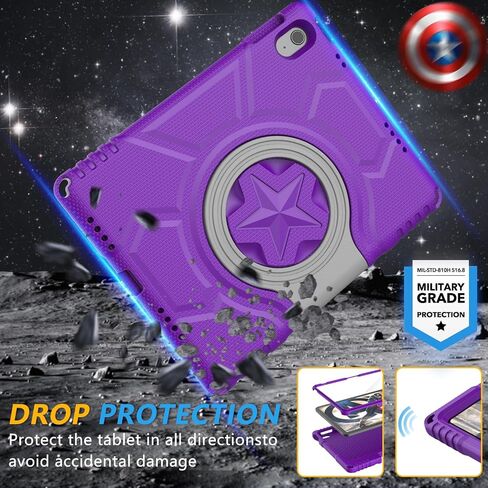 Dicekoo Kids Case for iPad 10th Generation 10.9 Inch 2022 إصدار ، مع حامي شاشة مدمج مقبض مقبض الصدمات Kickstand Cover for Apple iPad 10 Gen 10.9 " - Blue in Kuwait