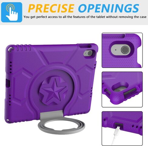 Dicekoo Kids Case for iPad 10th Generation 10.9 Inch 2022 إصدار ، مع حامي شاشة مدمج مقبض مقبض الصدمات Kickstand Cover for Apple iPad 10 Gen 10.9 " - Blue in Kuwait