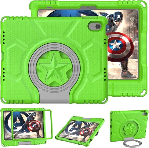 Dicekoo Kids Case for iPad 10th Generation 10.9 Inch 2022 إصدار ، مع حامي شاشة مدمج مقبض مقبض الصدمات Kickstand Cover for Apple iPad 10 Gen 10.9 " - Blue in Kuwait