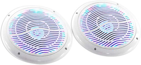 Rockville Rmc80lb 8 Inch 800W 2-Way Black Marine Speakers W Multi Color LED + Remote in Kuwait