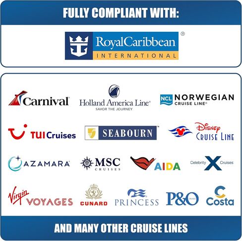 Cruise Approved Power Strip - Non Surge Protector for Cruise Ship with 2 USB Outlets - Cruise Ship Essentials 2026 for Carnival, Princess, Norwegian, Holland America, MSC & Major Cruise Lines (White) in Kuwait