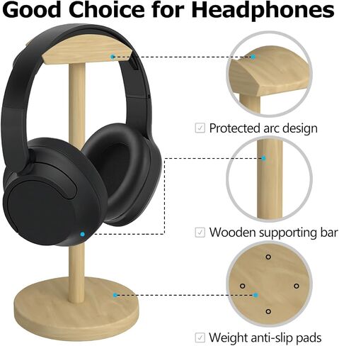 Universal Headphone Stand for Desk Hanger Holder Organizer Keeper Racks Storage Mount Gaming Headset Stand Premium Functional Craftmanship Headphone Stand Clear Standing in Saudi Arabia