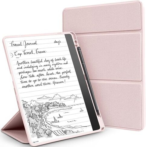 Stand Case for Kindle Scribe(2022/2024 Release),Premium PU Leather Trifold Cover with Pen Holder,Compatible with 10.2 Inch Kindle Scribe,Auto Sleep/Wake,Black in Kuwait
