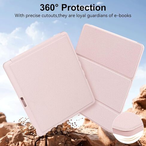 Stand Case for Kindle Scribe(2022/2024 Release),Premium PU Leather Trifold Cover with Pen Holder,Compatible with 10.2 Inch Kindle Scribe,Auto Sleep/Wake,Black in Kuwait