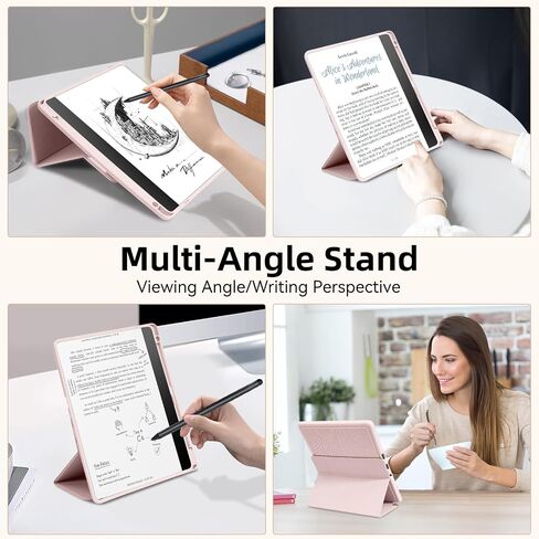 Stand Case for Kindle Scribe(2022/2024 Release),Premium PU Leather Trifold Cover with Pen Holder,Compatible with 10.2 Inch Kindle Scribe,Auto Sleep/Wake,Black in Kuwait