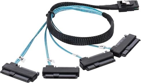 XIWAI PCI-E SLIMLINE SAS 4.0 SFF-8654 4I 38PIN HOST إلى SFF-8654 SLIM SAS TARGT CABLE 50CM in Saudi Arabia
