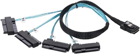 XIWAI PCI-E SLIMLINE SAS 4.0 SFF-8654 4I 38PIN HOST إلى SFF-8654 SLIM SAS TARGT CABLE 50CM in Saudi Arabia