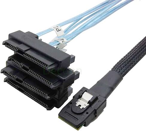 XIWAI PCI-E SLIMLINE SAS 4.0 SFF-8654 4I 38PIN HOST إلى SFF-8654 SLIM SAS TARGT CABLE 50CM in Saudi Arabia