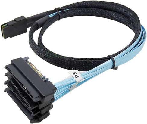 XIWAI PCI-E SLIMLINE SAS 4.0 SFF-8654 4I 38PIN HOST إلى SFF-8654 SLIM SAS TARGT CABLE 50CM in Saudi Arabia