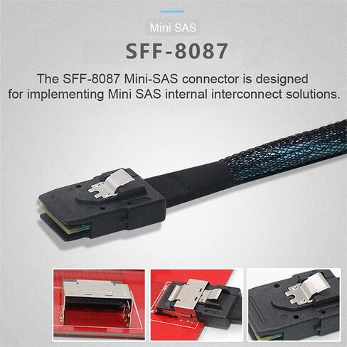 XIWAI PCI-E SLIMLINE SAS 4.0 SFF-8654 4I 38PIN HOST إلى SFF-8654 SLIM SAS TARGT CABLE 50CM in Saudi Arabia