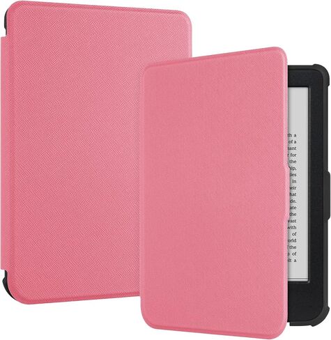 Case for 6" Kobo Clara Colour(2024)/Clara BW(2024)/Clara 2E(2022) - Slim Lightweight PU Leather Protective Smart Shell Cover with Auto Wake Sleep, Black in Kuwait