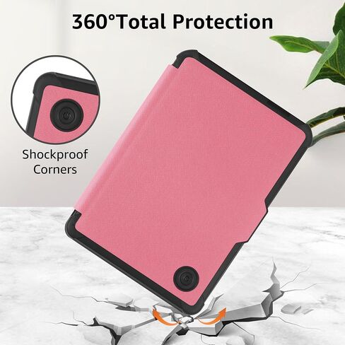 Case for 6" Kobo Clara Colour(2024)/Clara BW(2024)/Clara 2E(2022) - Slim Lightweight PU Leather Protective Smart Shell Cover with Auto Wake Sleep, Black in Kuwait