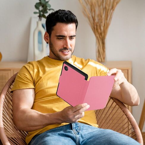 Case for 6" Kobo Clara Colour(2024)/Clara BW(2024)/Clara 2E(2022) - Slim Lightweight PU Leather Protective Smart Shell Cover with Auto Wake Sleep, Black in Kuwait