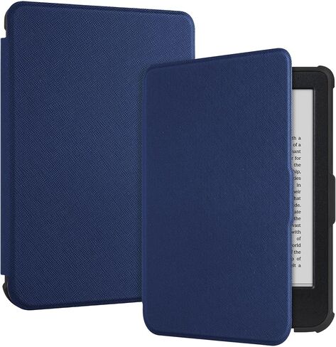 Case for 6" Kobo Clara Colour(2024)/Clara BW(2024)/Clara 2E(2022) - Slim Lightweight PU Leather Protective Smart Shell Cover with Auto Wake Sleep, Black in Kuwait