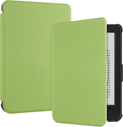 Case for 6" Kobo Clara Colour(2024)/Clara BW(2024)/Clara 2E(2022) - Slim Lightweight PU Leather Protective Smart Shell Cover with Auto Wake Sleep, Black in Kuwait
