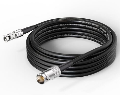 Superbat 75-Ohm BNC Female to HDBNC Male Cable Belden 1855A,3G/6G/12G-SDI Support, for Blackmagic Video Assist Monitor Professional Cameras and Video Switchers (12inch,2-Pack) in Kuwait