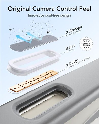 ESR for iPhone 16 Pro Case, Camera Control Compatible with MagSafe, Military-Grade Protective Case, Built-in Stash Stand Phone Case, Scratch-Resistant Back Cover, Classic Series, Clear in Kuwait