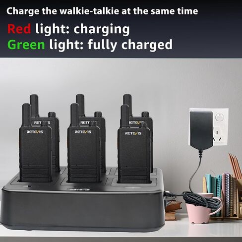 (3nd Gen RT22) Retevis B3S Walkie Talkie ، أجهزة الراديو ذات الاتجاهين المحمولة FRS ، مع سماعة الأذن ، شاشة Slim ، LCD ، شاحن متعدد الوحدات ، 1620 مللي أمبير ، قابلة لإعادة الشحن 2 Way Radio for Restaurant Boutique Store (6 حزمة) in Kuwait