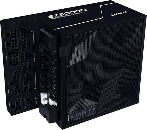 Lian Li Edge Series-1200W مزود الطاقة المعياري الكامل (يشمل محور المروحة)-تصميم Gold-ATX 3.0 ، 3.1-PCIE 5.1-L من أجل دعم مروحة FDB Dust Ramber Case-120MM حتى 4 جهاز USB-أسود (EG1200G. BH) in Kuwait