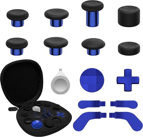 16 in 1 Metal Thumbsticks for Xbox One Elite Series 2, Replacement Accessory Kits with Metal Thumbsticks, D-Pads, Paddles, Adjustment Tool, Replacement Parts for Xbox One Elite 2 in Kuwait