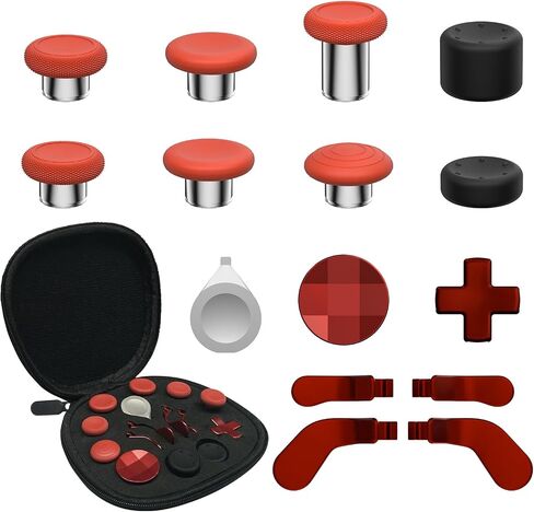 16 in 1 Metal Thumbsticks for Xbox One Elite Series 2, Replacement Accessory Kits with Metal Thumbsticks, D-Pads, Paddles, Adjustment Tool, Replacement Parts for Xbox One Elite 2 in Kuwait