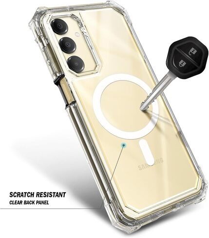 for Samsung Galaxy A16 5G Phone Case, Magnetic Case [Compatible with Mag-Safe] Shockproof Protective Bumper Case (Clear) in Kuwait
