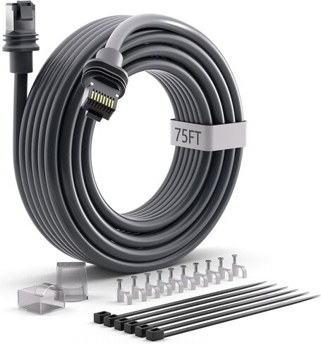 Starlink Gen 3 Cable for Standard Generation 3, Replacement Cable for Standard V3 Kit, Generation 3 Cable Fits Starlink Accessories, Waterproof Outdoor Starlink Ethernet Cable with Retainer (150FT) in Kuwait