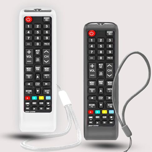 2Pack Case for Samsung TV Remote, Cover for Samsung Remote Control for Smart TV Universal Replacement Silicone Sleeve Skin with Lanyard Glow in The Dark Green and Blue in Kuwait