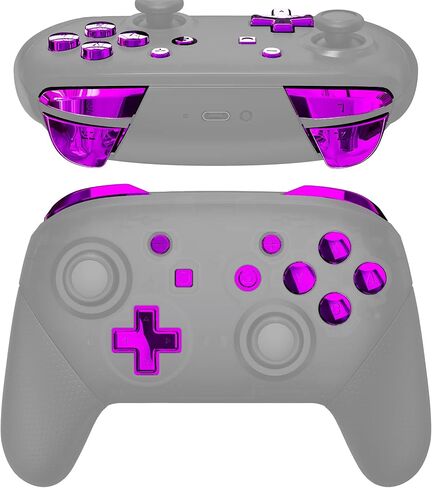 eXtremeRate Chameleon Green Purple Repair ABXY D-pad ZR ZL L R Keys for Nintendo Switch Pro Controller, DIY Replacement Full Set Buttons with Tools for Nintendo Switch Pro - Controller NOT Included in Kuwait