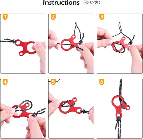 Triwonder Guyline الحبل ضابط الحبل توتر خيمة Guy Line Paracord Trainener Loop Alien Aluminium Sploy للتخييم المشي لمسافات طويلة in Kuwait