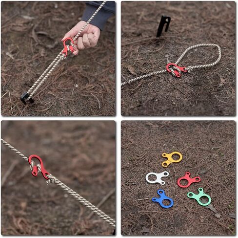 Triwonder Guyline الحبل ضابط الحبل توتر خيمة Guy Line Paracord Trainener Loop Alien Aluminium Sploy للتخييم المشي لمسافات طويلة in Kuwait