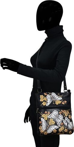Anna Anuschka Slim Crossbody Bag | Genuine Leather | Antique Hibiscus in Saudi Arabia