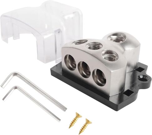 3 طريقة توزيع الطاقة كتلة السيارة الصوتية 1x 0 مقياس الإدخال / 3x 4 Gauge Output Ground Motter Block AMP للسيارات شاحنة القوارب البحرية ، 1pc in Kuwait