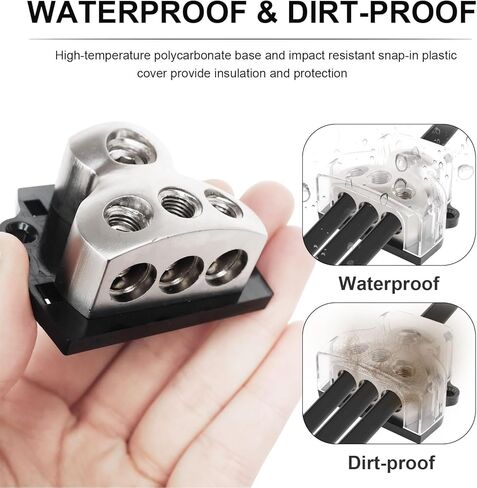 3 طريقة توزيع الطاقة كتلة السيارة الصوتية 1x 0 مقياس الإدخال / 3x 4 Gauge Output Ground Motter Block AMP للسيارات شاحنة القوارب البحرية ، 1pc in Kuwait