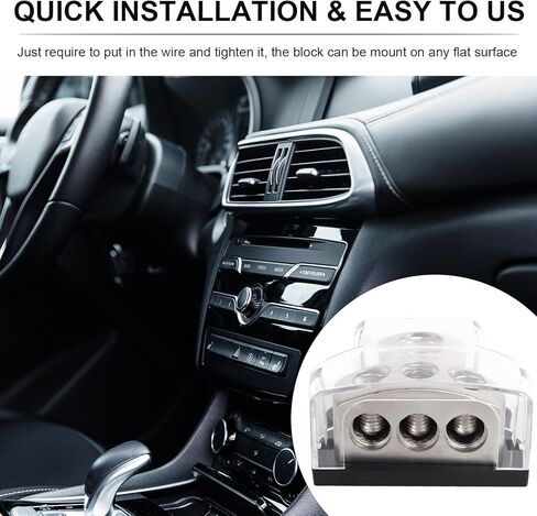 3 طريقة توزيع الطاقة كتلة السيارة الصوتية 1x 0 مقياس الإدخال / 3x 4 Gauge Output Ground Motter Block AMP للسيارات شاحنة القوارب البحرية ، 1pc in Kuwait