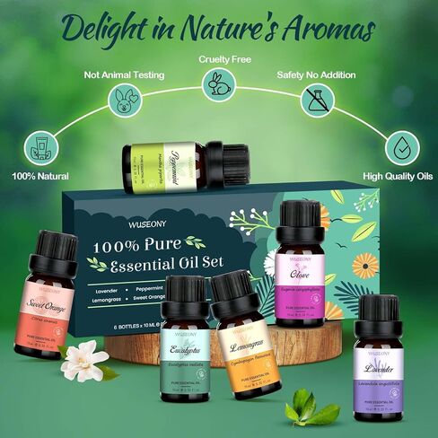 Classic Man Fragrance Oils Set, Mens Essential Oils Set - Pine, Sweet Tobacco, Bay Rum, Cologne, Copaiba, Sandalwood Candle Scents for Candle Making, Soap Making Supplies, Diffuser Oil Scents in Kuwait