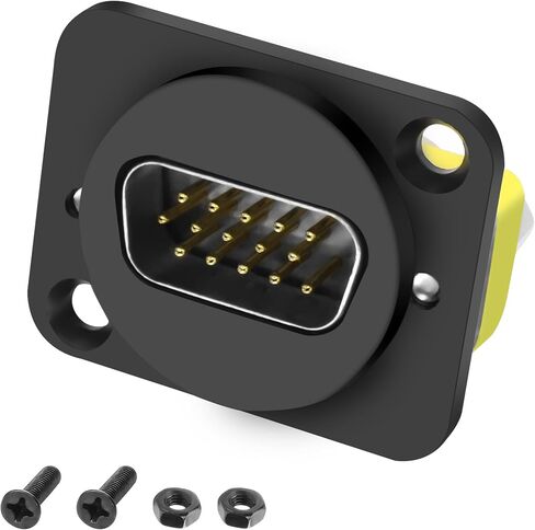 MEIRIYFA DB 15Pin VGA Mini Gender Changer Adapter,DB15 Solder Male to D-Type Female D-SUB HD15 VGA Serial Couper Connector for VGA Cables (Female to Female) in Kuwait