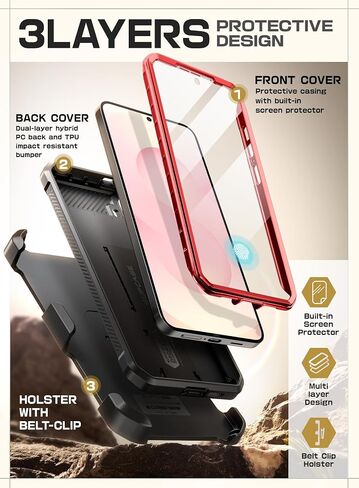 Supcase for Samsung Galaxy S25 Plus مع Stand (Unicorn Beetle Pro) ، [2 إطارات أمامية] in Kuwait