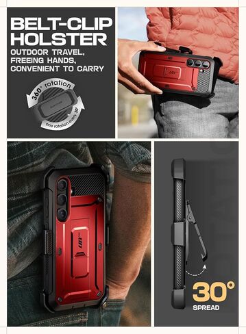 Supcase for Samsung Galaxy S25 Plus مع Stand (Unicorn Beetle Pro) ، [2 إطارات أمامية] in Kuwait