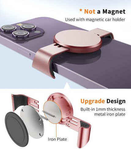 Magnetic Phone Car Mount, Universal Air Vent Magnetic Car Phone Mount Holder, Compatible with iPhone 15 Pro Max, and More (Generation 2 Stand Black) in Saudi Arabia